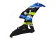 Billige Honda CBR1000RR Motorrad Verkleidung 2006-2007 - Blau Fluoreszierendes Grun Glanzendes Schwarz Hai 46