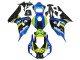 Billige Honda CBR1000RR Motorrad Verkleidung 2006-2007 - Blau Fluoreszierendes Grun Glanzendes Schwarz Hai 46