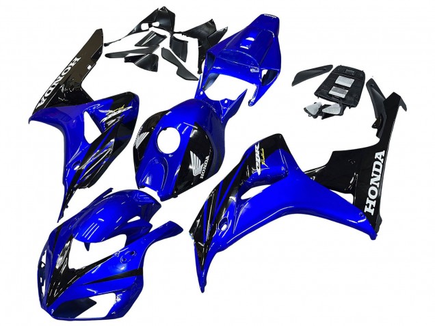 Billige Honda CBR1000RR Motorrad Verkleidung 2006-2007 - Blau Glanzendes Schwarz