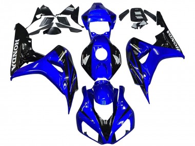 Billige Honda CBR1000RR Motorrad Verkleidung 2006-2007 - Blau Glanzendes Schwarz