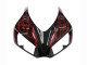 Billige Honda CBR1000RR Motorrad Verkleidung 2006-2007 - Glanzendes Schwarz Rot Flamme