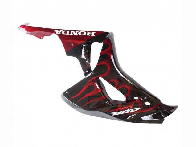 Billige Honda CBR1000RR Motorrad Verkleidung 2006-2007 - Glanzendes Schwarz Rot Flamme