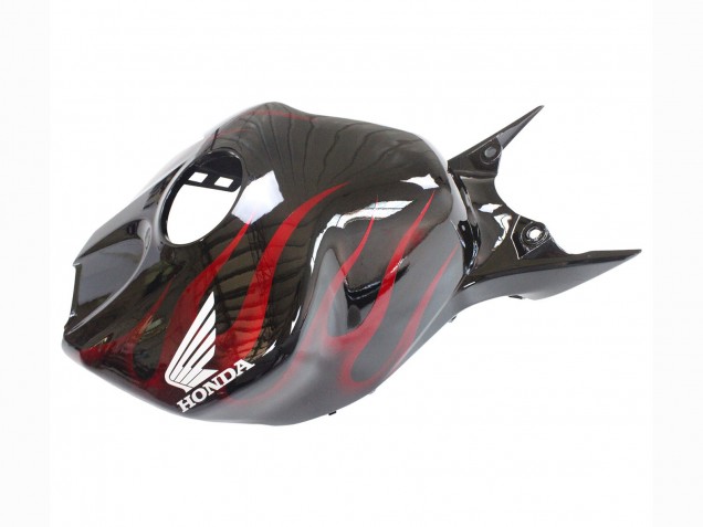Billige Honda CBR1000RR Motorrad Verkleidung 2006-2007 - Glanzendes Schwarz Rot Flamme