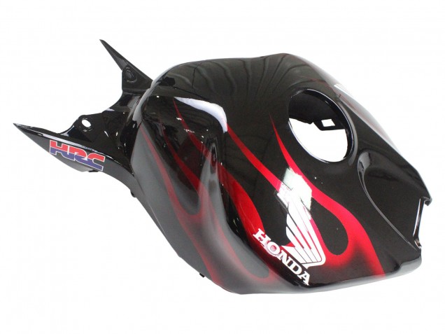 Billige Honda CBR1000RR Motorrad Verkleidung 2006-2007 - Glanzendes Schwarz Gelb Rot Flamme