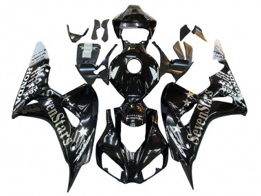 Billige Honda CBR1000RR Motorrad Verkleidung 2006-2007 - Glanzendes Schwarz Gold SevenStars