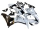Billige Honda CBR1000RR Motorrad Verkleidung 2006-2007 - Weiss Glanzendes Schwarz Pramac
