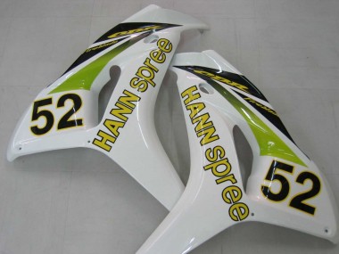 Billige Honda CBR1000RR Motorrad Verkleidung 2006-2007 - Weiss Grun Glanzendes Schwarz Hannspree 52