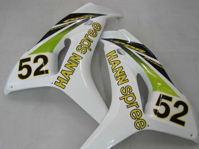 Billige Honda CBR1000RR Motorrad Verkleidung 2006-2007 - Weiss Grun Glanzendes Schwarz Hannspree 52