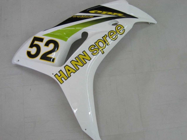 Billige Honda CBR1000RR Motorrad Verkleidung 2006-2007 - Weiss Grun Glanzendes Schwarz Hannspree 52