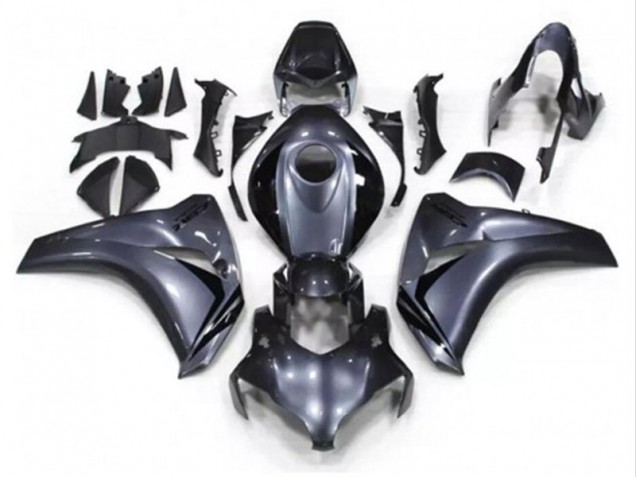 Billige Honda CBR1000RR Motorrad Verkleidung Kit 2008-2011 - Grau Glanzendes Schwarz