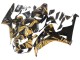 Billige Honda CBR1000RR Motorrad Verkleidung 2006-2007 - Gold Glanzendes Schwarz
