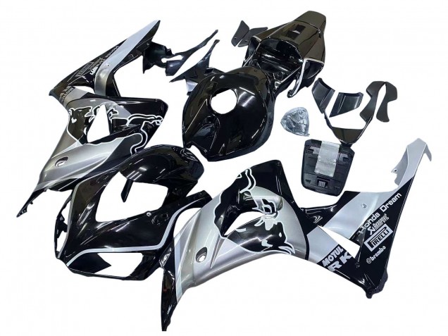 Billige Honda CBR1000RR Motorrad Verkleidung 2006-2007 - Silber Glanzendes Schwarz Red Bull