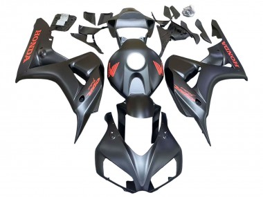 Billige Honda CBR1000RR Motorrad Verkleidung 2006-2007 - Matt Schwarz Rot Aufkleber