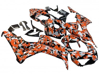 Billige Honda CBR1000RR Motorrad Verkleidung 2006-2007 - Schwarz Orange Silber Camouflage