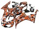Billige Honda CBR1000RR Motorrad Verkleidung 2006-2007 - Schwarz Orange Silber Camouflage