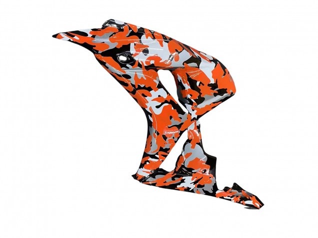 Billige Honda CBR1000RR Motorrad Verkleidung 2006-2007 - Schwarz Orange Silber Camouflage