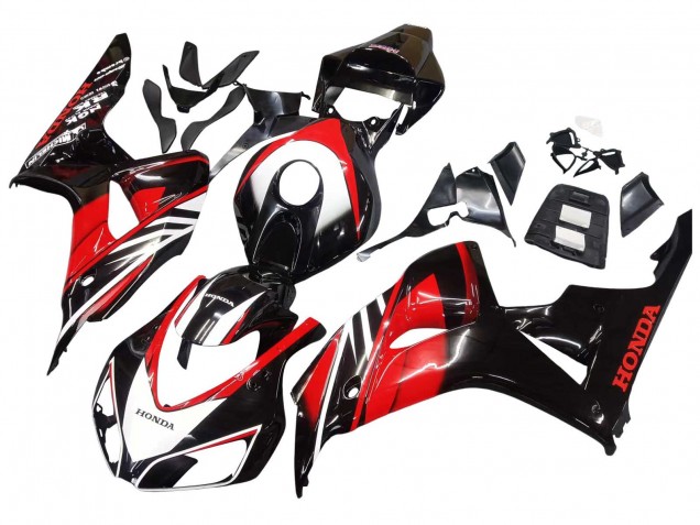 Billige Honda CBR1000RR Motorrad Verkleidung 2006-2007 - Rot Glanzendes Schwarz