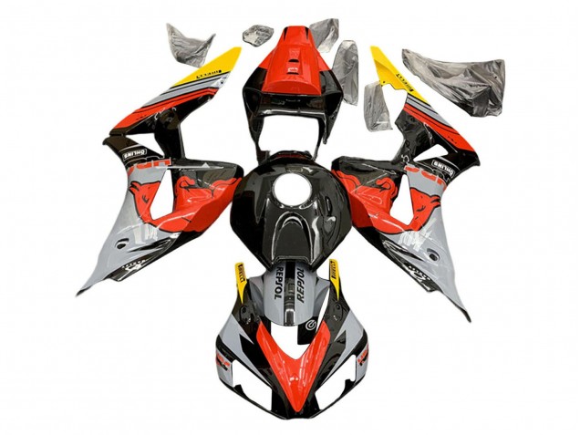 Billige Honda CBR1000RR Motorrad Verkleidung 2006-2007 - Nardo Grau Rot Gelb Glanzendes Schwarz Red Bull Repsol HRC
