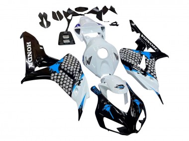 Billige Honda CBR1000RR Motorrad Verkleidung 2006-2007 - Weiss Blau Glanzendes Schwarz