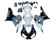 Billige Honda CBR1000RR Motorrad Verkleidung 2006-2007 - Weiss Blau Glanzendes Schwarz