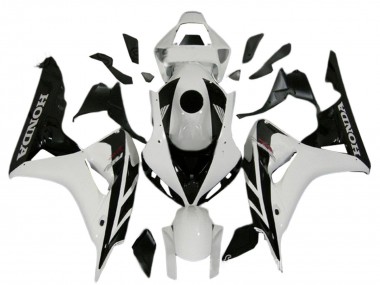 Billige Honda CBR1000RR Motorrad Verkleidung Kit 2006-2007 - Weiss Glanzendes Schwarz