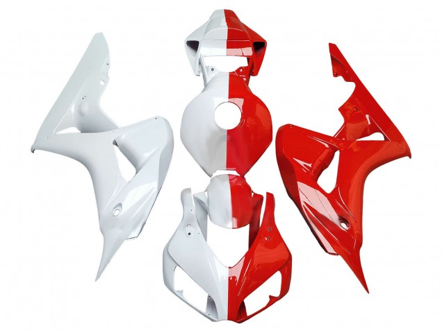 Billige Honda CBR1000RR Motorrad Verkleidung 2006-2007 - Weiss Rot Geteiltes