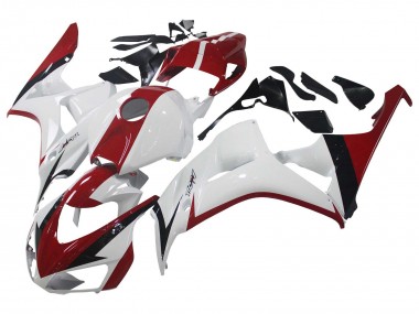 Billige Honda CBR1000RR Motorrad Verkleidung Kit 2006-2007 - Weiss Rot Glanzendes Schwarz