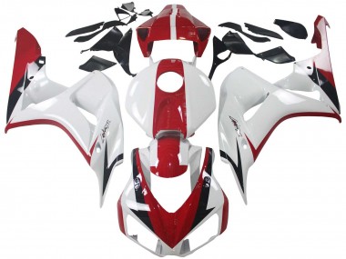 Billige Honda CBR1000RR Motorrad Verkleidung Kit 2006-2007 - Weiss Rot Glanzendes Schwarz