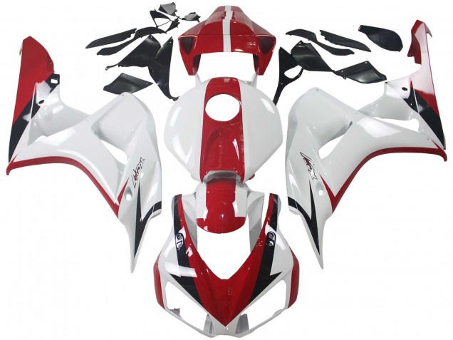 Billige Honda CBR1000RR Motorrad Verkleidung Kit 2006-2007 - Weiss Rot Glanzendes Schwarz