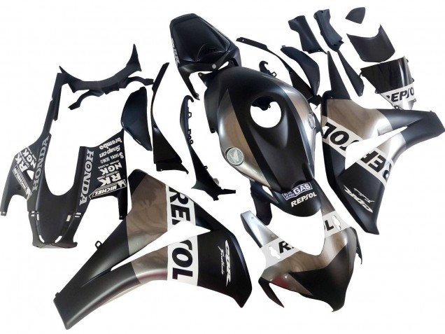 Billige Honda CBR1000RR Motorrad Verkleidung 2008-2011 - Silber Matt Schwarz Repsol