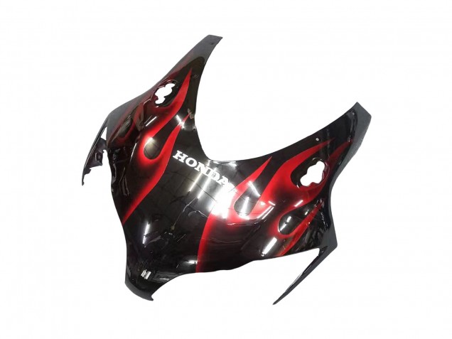 Billige Honda CBR1000RR Motorrad Verkleidung 2008-2011 - Glanzendes Schwarz Rot Flamme