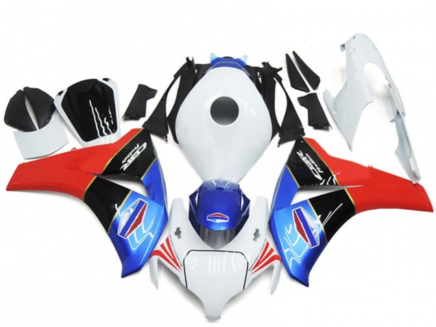 Billige Honda CBR1000RR Motorrad Verkleidung 2008-2011 - Weiss Blau Rot Glanzendes Schwarz