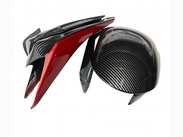 Billige Honda CBR1000RR Motorrad Verkleidung 2008-2011 - Schwarzes Carbonfaser Rot
