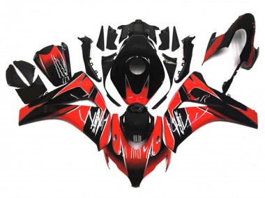 Billige Honda CBR1000RR Motorrad Verkleidung 2008-2011 - Rot Glanzendes Schwarz