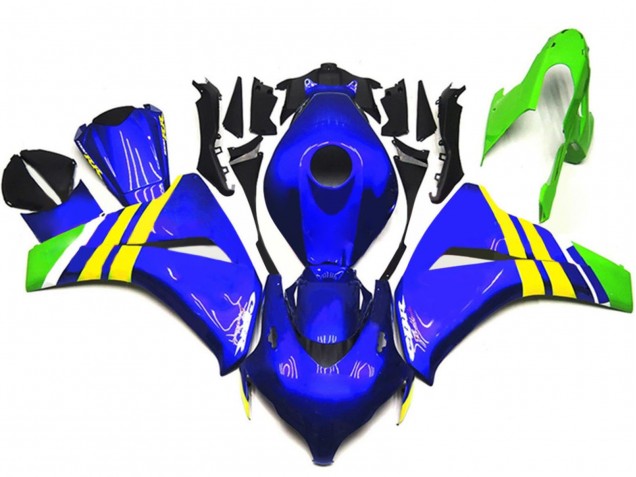 Billige Honda CBR1000RR Motorrad Verkleidung 2008-2011 - Blau Gelb Weiss Grun