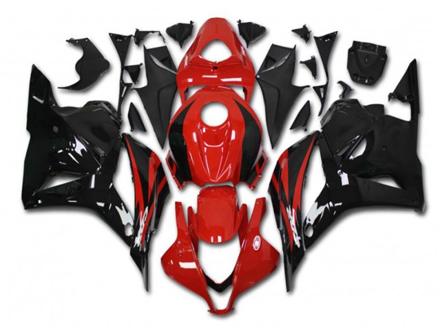 Billige Honda CBR600RR Motorrad Verkleidung Kit 2009-2012 - Rot Glanzendes Schwarz