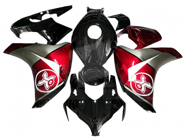 Billige Honda CBR1000RR Motorrad Verkleidung 2008-2011 - Grau Rot Glanzendes Schwarz