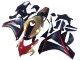 Billige Honda CBR1000RR Motorrad Verkleidung 2008-2011 - Gold Rot Glanzendes Schwarz
