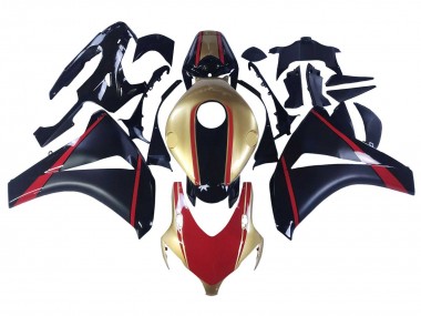 Billige Honda CBR1000RR Motorrad Verkleidung 2008-2011 - Gold Rot Glanzendes Schwarz