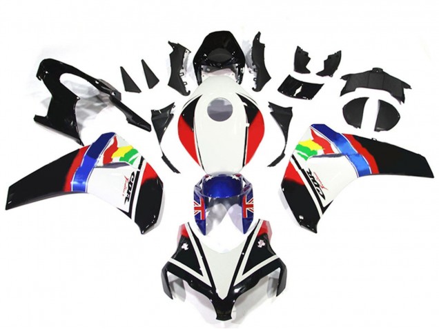 Billige Honda CBR1000RR Motorrad Verkleidung 2008-2011 - Weiss Rot Blau Glanzendes Schwarz Stern