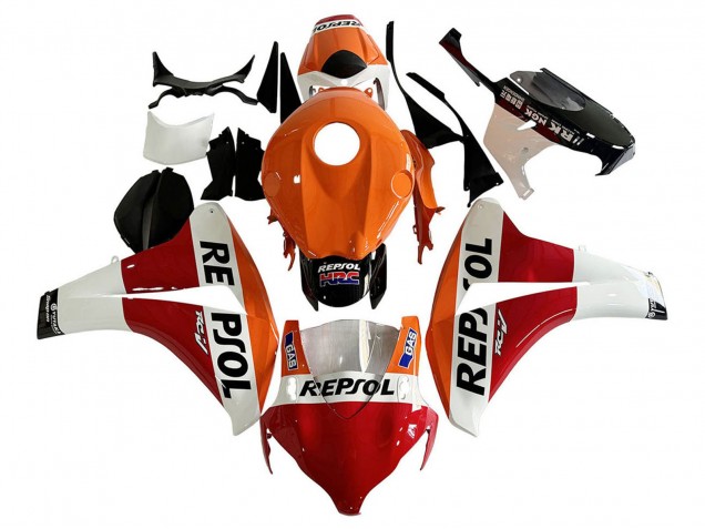 Billige Honda CBR1000RR Motorrad Verkleidung 2008-2011 - Orange Weiss Rot Glanzendes Schwarz Repsol HRC