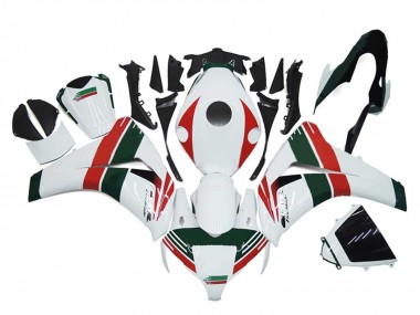 Billige Honda CBR1000RR Motorrad Verkleidung 2008-2011 - Weiss Rot Dunkel Grun