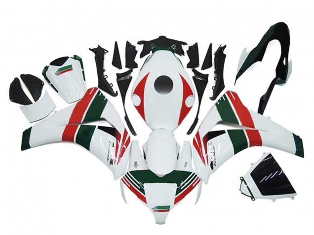 Billige Honda CBR1000RR Motorrad Verkleidung 2008-2011 - Weiss Rot Dunkel Grun
