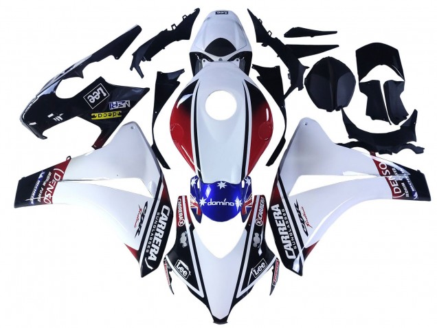 Billige Honda CBR1000RR Motorrad Verkleidung 2008-2011 - Weiss Rot Blau Schwarz Stern Lee Carrera