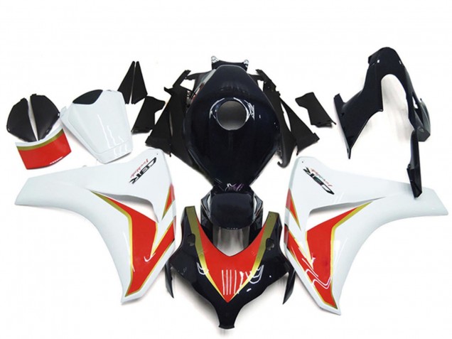 Billige Honda CBR1000RR Motorrad Verkleidung 2008-2011 - Weiss Rot Glanzendes Schwarz