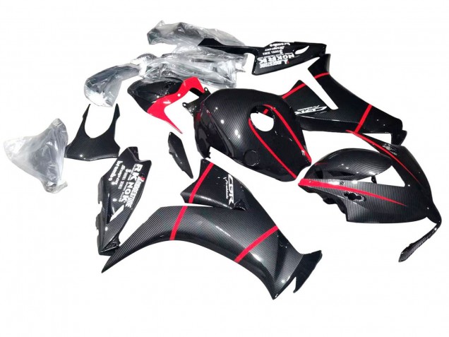 Billige Honda CBR1000RR Motorrad Verkleidung 2012-2016 - Schwarzes Carbonfaser Rot