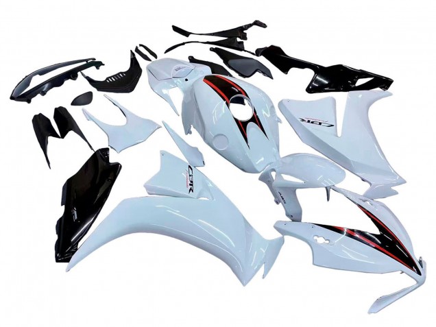 Billige Honda CBR1000RR Motorrad Verkleidung 2012-2016 - Weiss Glanzendes Schwarz