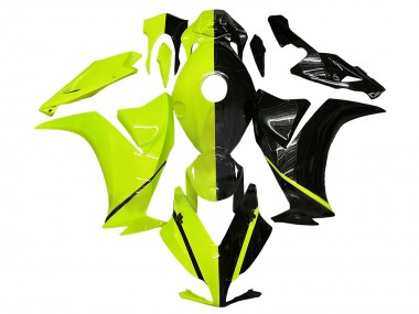 Billige Honda CBR1000RR Motorrad Verkleidung 2012-2016 - Fluoreszierendes Grun Glanzendes Schwarz