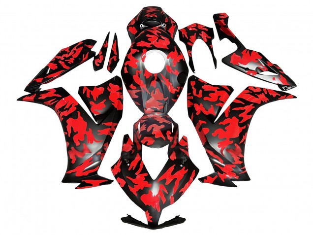 Billige Honda CBR1000RR Motorrad Verkleidung 2012-2016 - Rot Glanzendes Schwarz