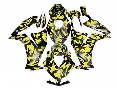 Billige Honda CBR1000RR Motorrad Verkleidung 2012-2016 - Gelb Grau Schwarz Camouflage